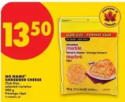 No Frills No Name shredded cheese offer