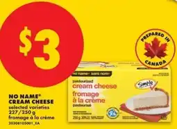No Frills No Name cream cheese offer