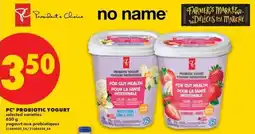 No Frills PC probiotic yogurt offer