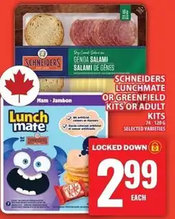 Food Basics Schneiders lunchmate kits or adult kits offer