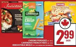 Food Basics Cheemo perogies cavendish french fries irresistible meals offer