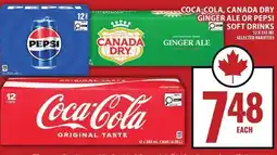 Food Basics Coca-Cola, Canada Dry Ginger Ale or Pepsi Soft Drinks offer