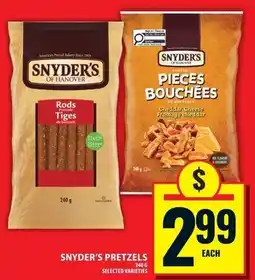 Food Basics Snyder's pretzels offer