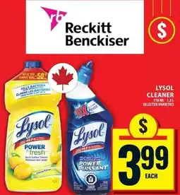 Food Basics Reckitt Benckiser Lysol Cleaner offer