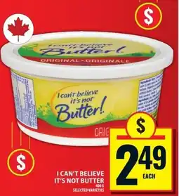 Food Basics I can't believe it's not butter offer