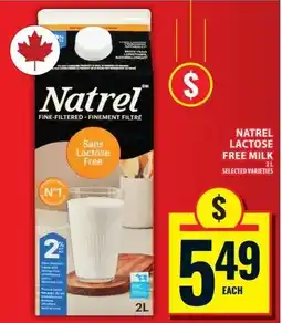Food Basics Natrel lactose free milk offer