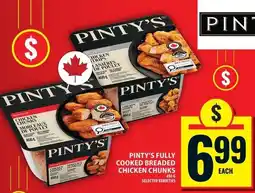 Food Basics Pinty's fully cooked breaded chicken chunks offer