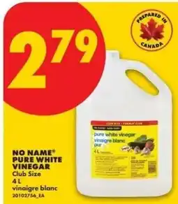 No Frills No Name pure white vinegar offer