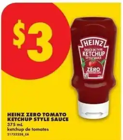 No Frills Heinz zero tomato ketchup style sauce offer