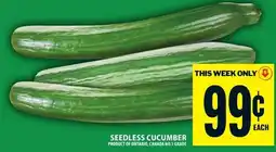 Food Basics Seedless cucumber offer