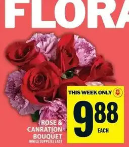 Food Basics Flora rose & carnation bouquet offer