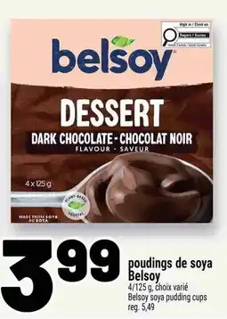 Metro Belsoy dessert dark chocolate offer