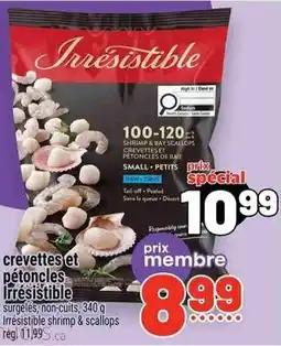 Metro Irresistible shrimp & scallops offer