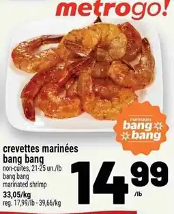 Metro bang bang marinated shrimp offer