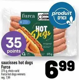 Metro Furca hot dogs offer