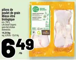 Metro Life Smart Organic grain-fed chicken drumsticks offer