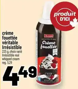 Metro Crown crème fouettée offer