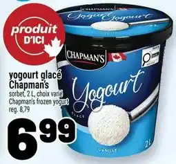 Metro Chapman's yogourt glacé offer