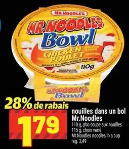 Metro Mr Noodles noodles in a cup offer