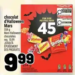 Metro chocolat d'Halloween Mars offer