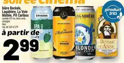 Metro bière Boreale, Lagabrière, La Voie Malte, Pit Caribou offer