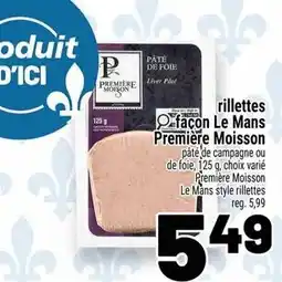 Metro Première Moisson rillettes façon Le Mans offer