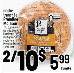 Metro Première Moisson sliced loaf offer