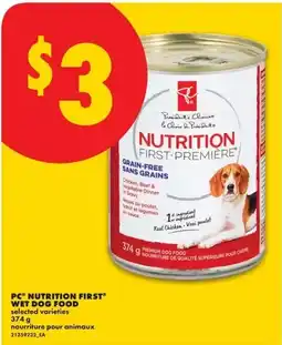 No Frills PC nutrition first wet dog food offer