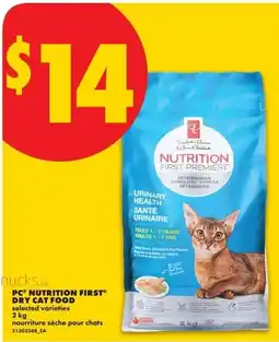 No Frills PC nutrition first dry cat food offer