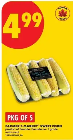 No Frills Farmer's Market sweet corn offer