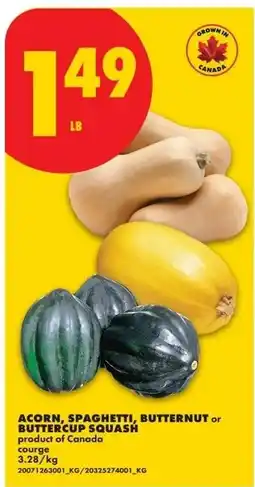 No Frills acorn, spaghetti, butternut or buttercup squash offer
