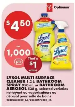No Frills Lysol multi surface cleaner offer