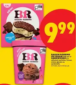 No Frills Baskin Robbins ice cream sandwiches offer