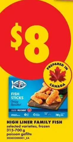 No Frills High Liner Family Fish Fish Sticks offer