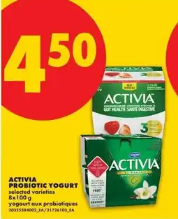 No Frills activia probiotic yogurt offer