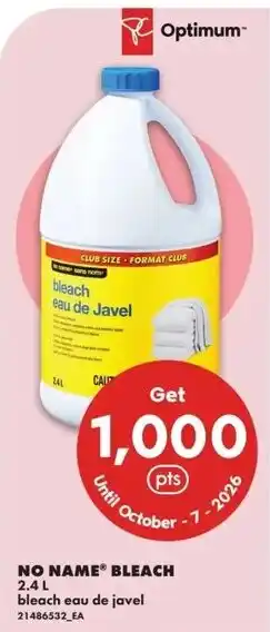 No Frills No Name bleach offer