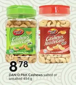 Sobeys Dan-d pak cashews salted or unsalted offer