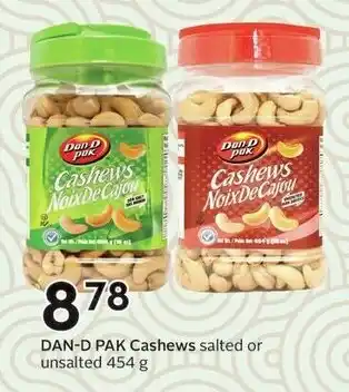 Dan-d pak cashews salted or unsalted