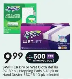 Sobeys Swiffer Dry or Wet Cloth Refills offer