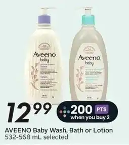 Sobeys Aveeno baby wash bath or lotion offer