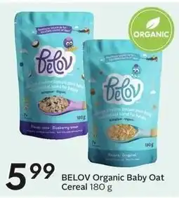 Sobeys BeLOV Organic Baby Oat Cereal offer