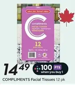 Sobeys Compliments Facial Tissues offer