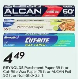 Sobeys Reynolds Parchment Paper or Cut-Rite Wax Paper or Alcan Foil offer