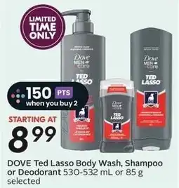 Sobeys Dove Ted Lasso Body Wash, Shampoo or Deodorant offer