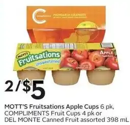Sobeys Mott's Fruitsations Apple Cups offer