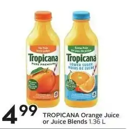 Sobeys Tropicana Orange Juice or Juice Blends offer
