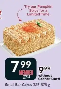 Sobeys Small Bar Cakes offer