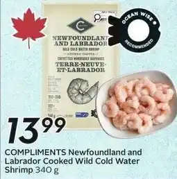 Sobeys Compliments Newfoundland and Labrador Cooked Wild Cold Water Shrimp offer