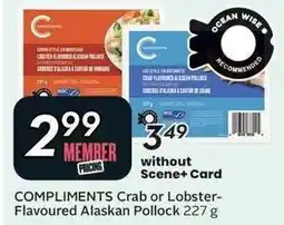 Sobeys Compliments Crab or Lobster-Flavoured Alaskan Pollock offer