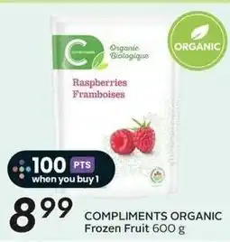 Sobeys Compliments organic frozen fruit offer